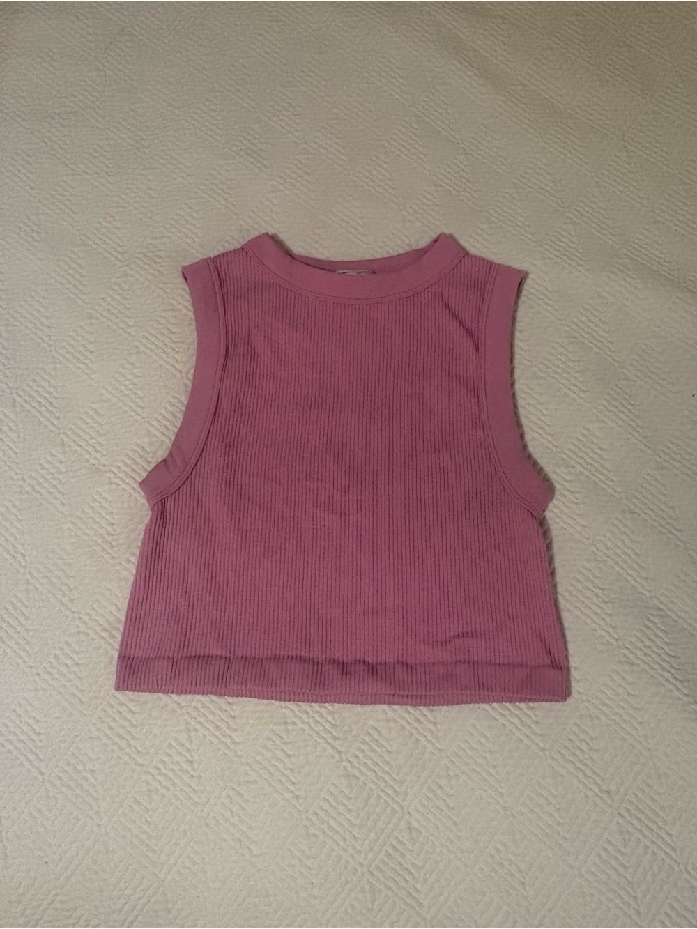 Zara Ribbed Tank Top in Pink